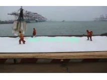 Agricultural urea loading at port for fertilizer markets